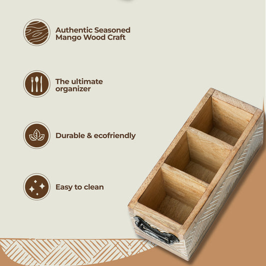 Wooden Antique Cutlery Holder