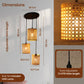 Rattan Woven Hanging Lamp Chandelier