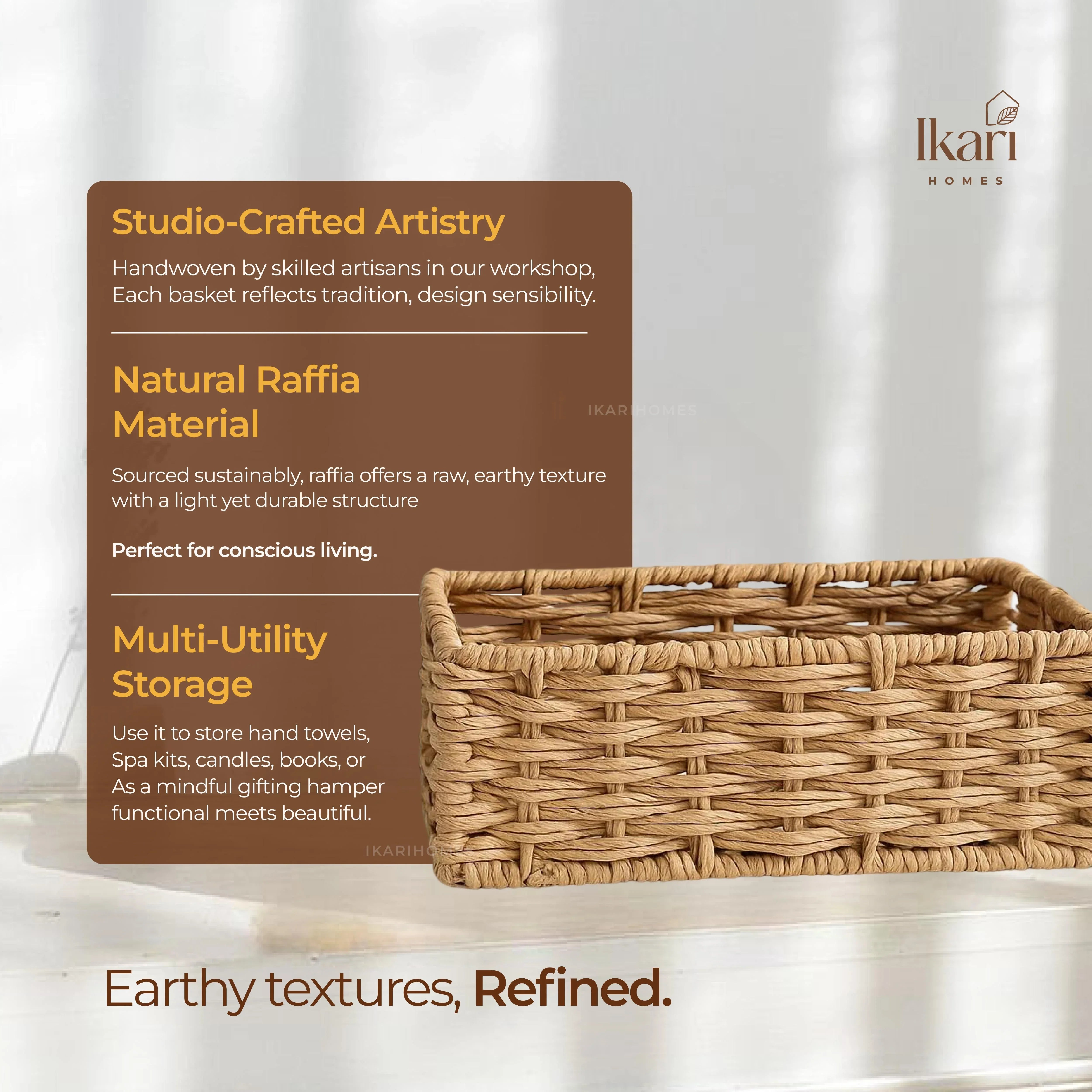 Nestique Raffia Basket – Compact