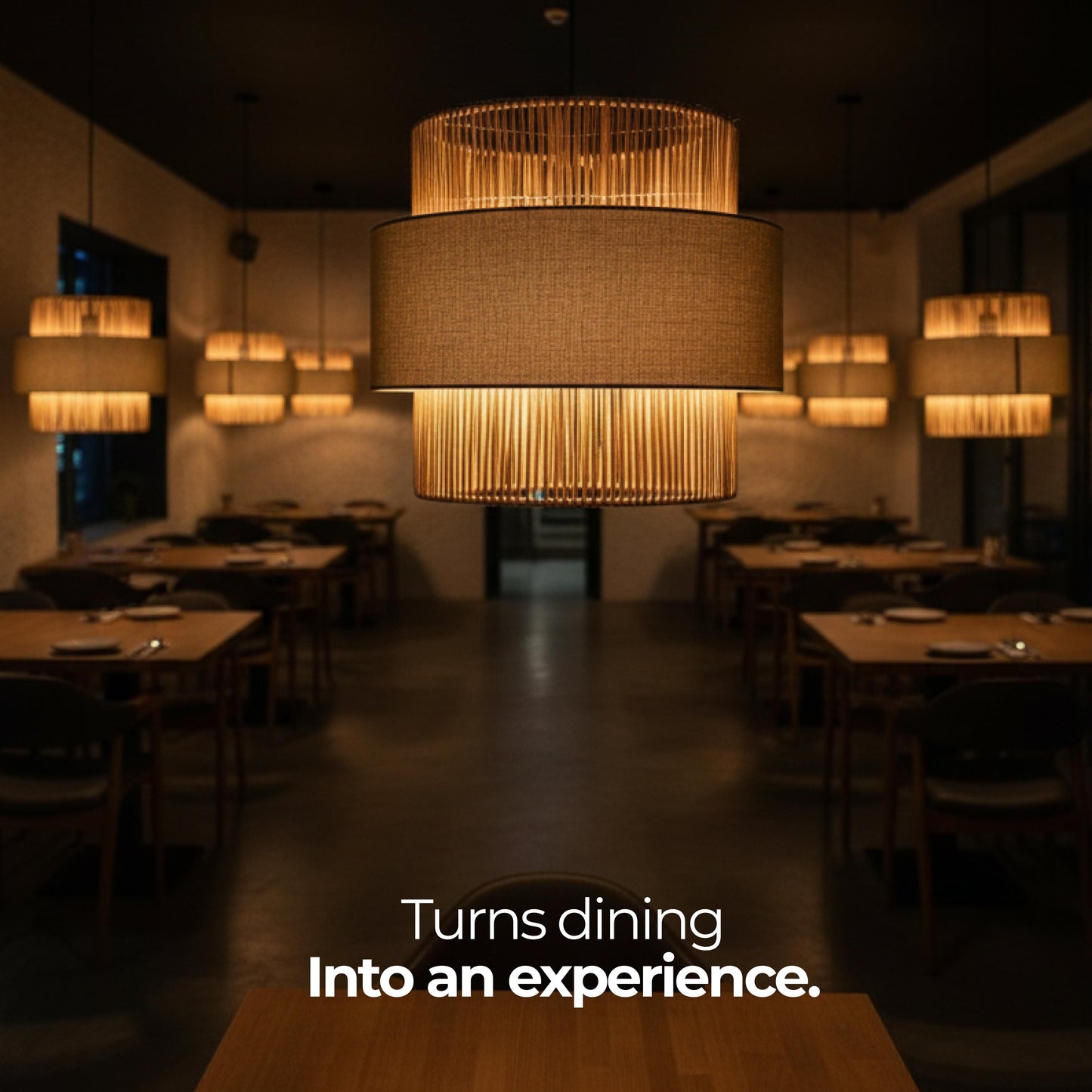 Raffia Olivo Weave Chandelier