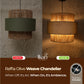 Raffia Olivo Weave Chandelier