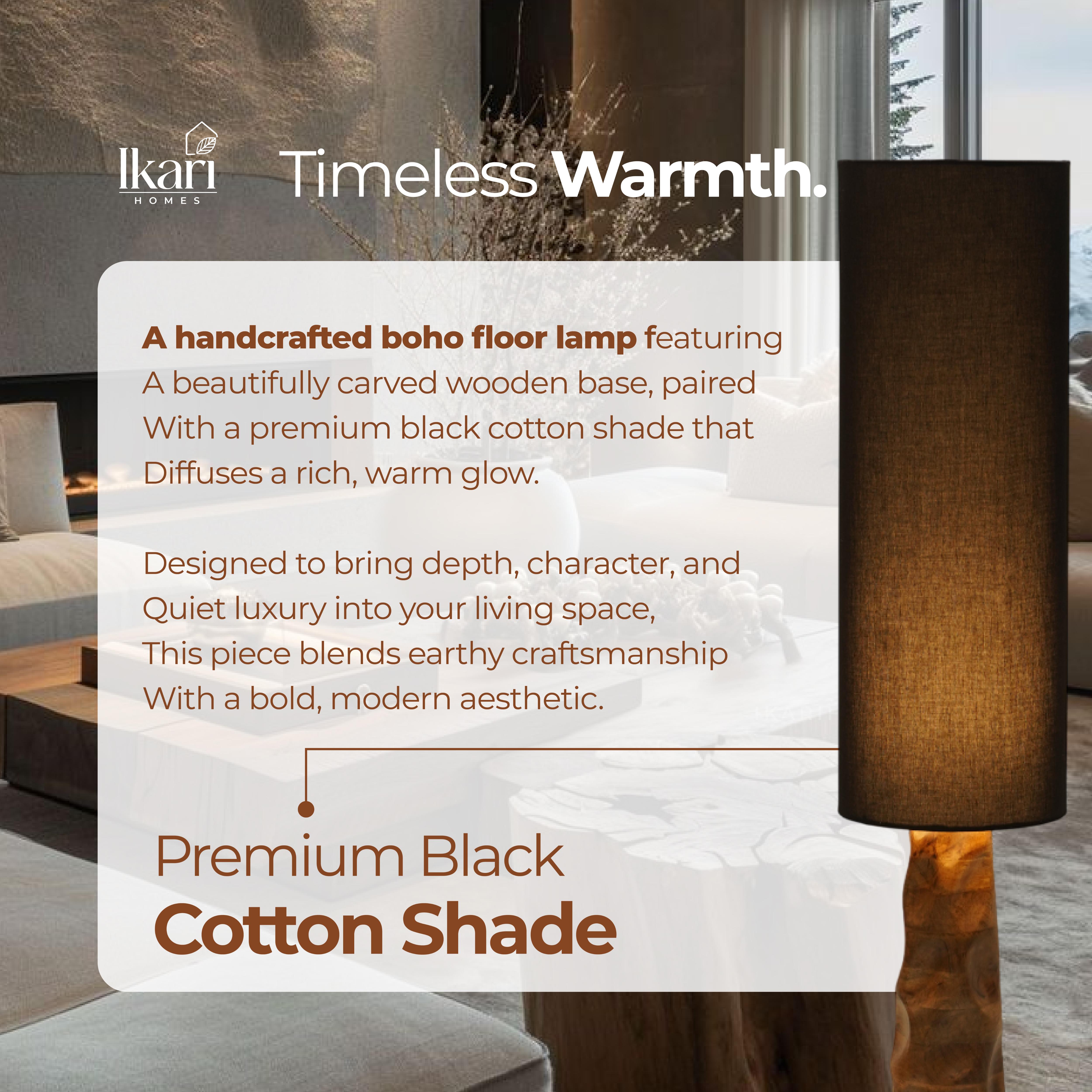 Midnight Glow Floor Lamp – Bold Light, Sculpted Elegance