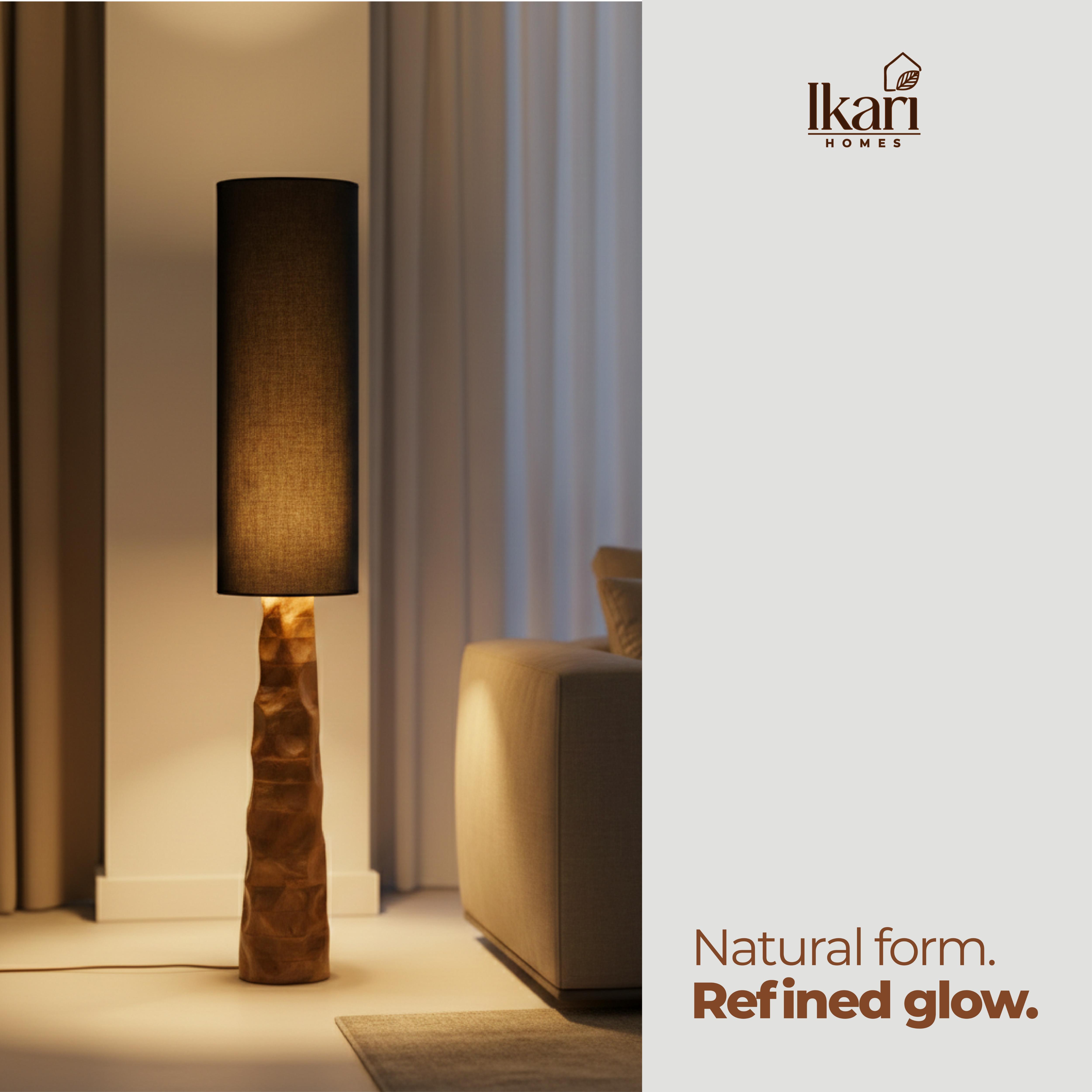Midnight Glow Floor Lamp – Bold Light, Sculpted Elegance