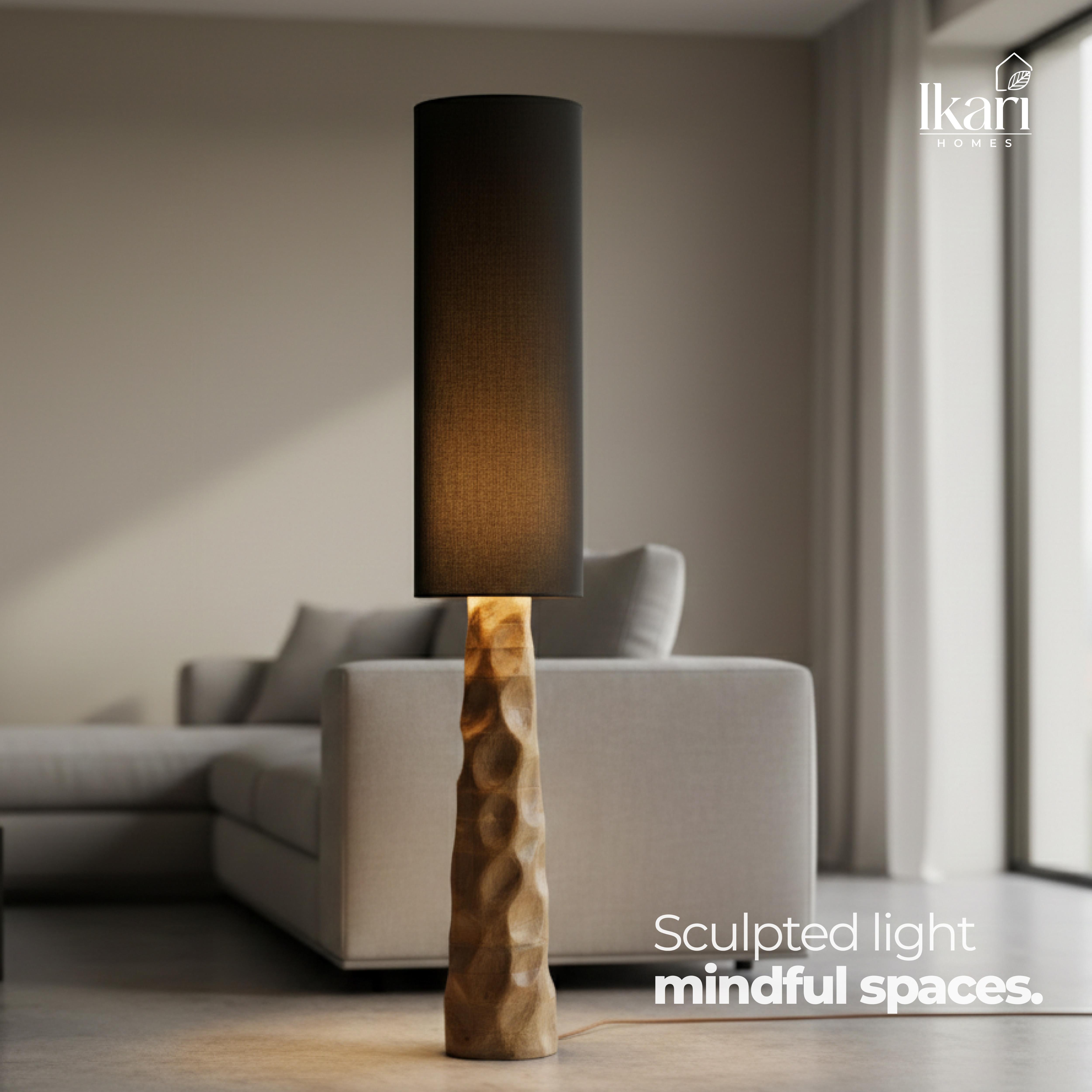 Midnight Glow Floor Lamp – Bold Light, Sculpted Elegance