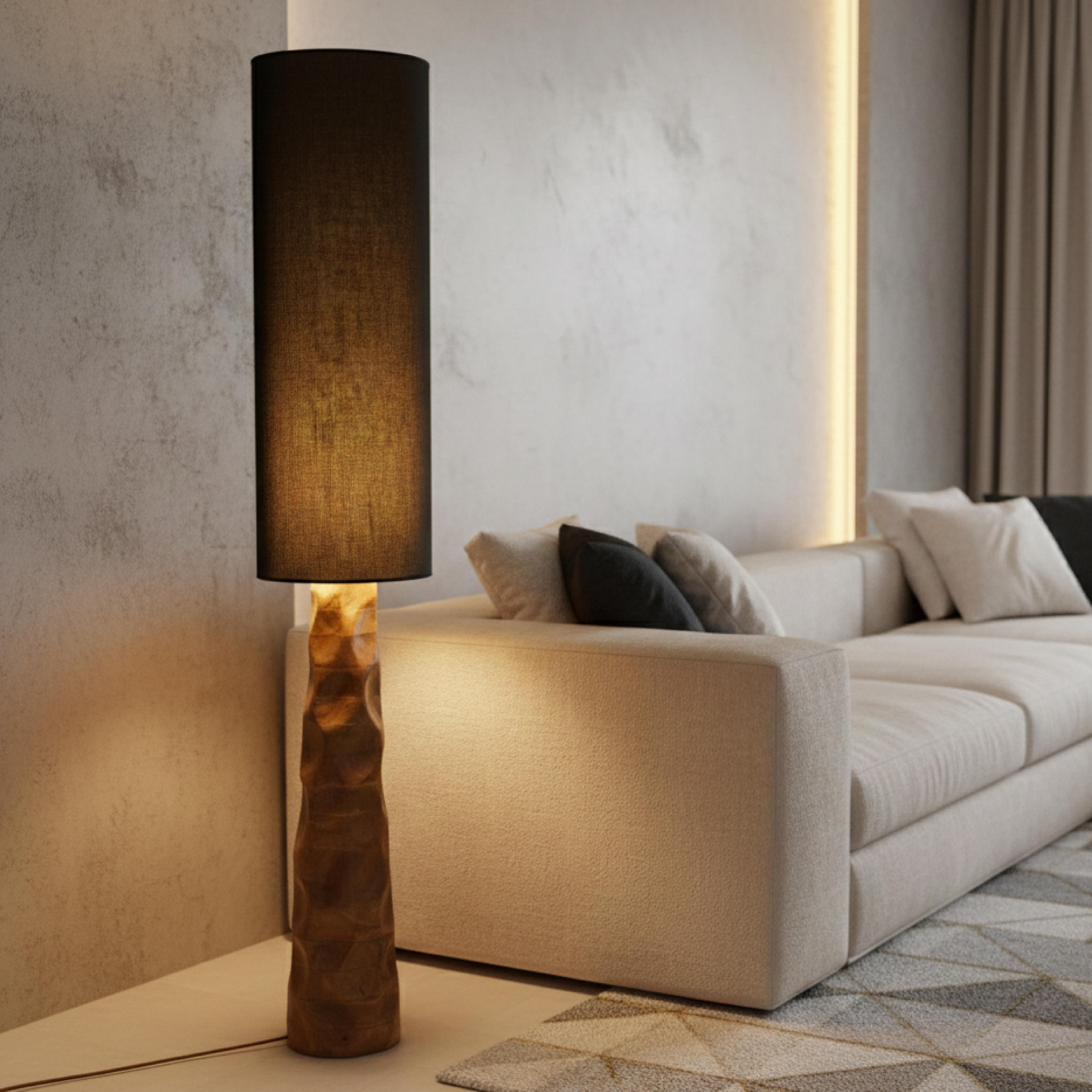 Midnight Glow Floor Lamp – Bold Light, Sculpted Elegance