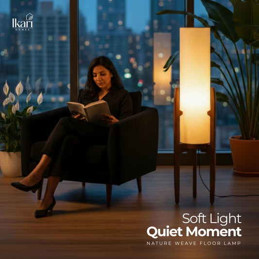Nature Weave Floor Lamp - The Art of Ambient Light