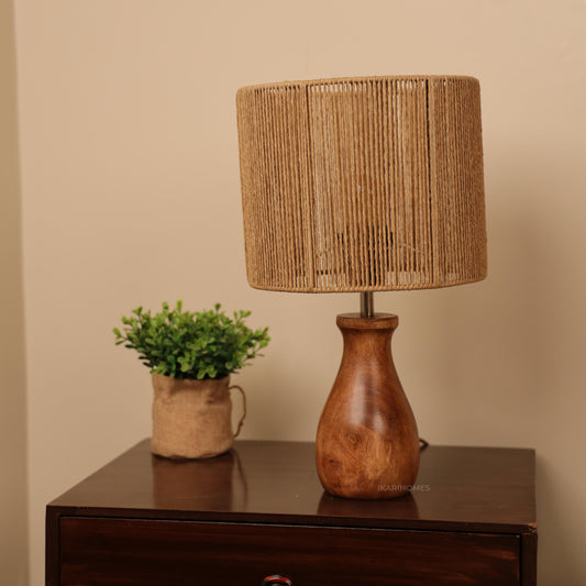 Twisted Raffia Lamp - Crafted in curls.