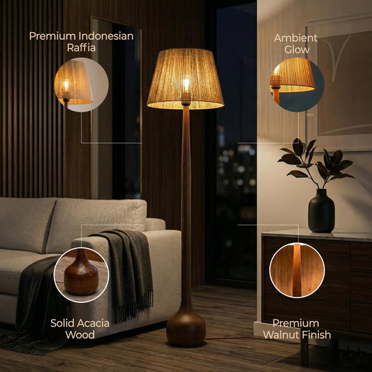 Artisan Raffia Floor Lamp