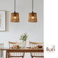 Zigzag Raffia Dome Hanging Lamp – Handwoven Geometry, Soft Radiance
