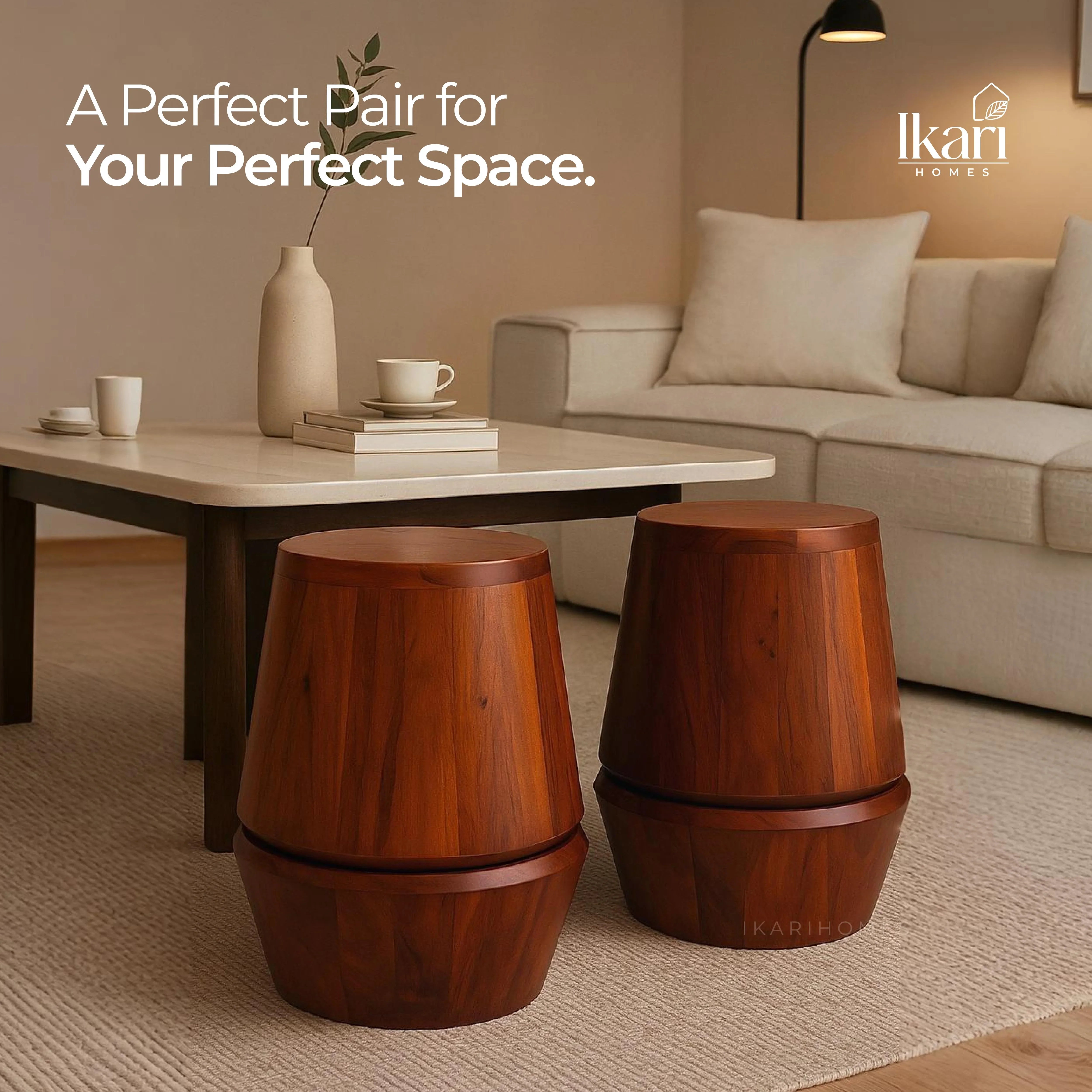 Terra Perch Acacia Side Accent Table