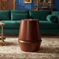 Terra Perch Accent Table by Ikarihomes, Acacia wood, modern minimalist side table.