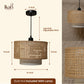 Hexa Duo Rattan Hanging Lamp  (Big Size - 14 Inch)