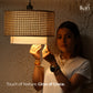 Hexa Duo Rattan Hanging Lamp  (Big Size - 14 Inch)