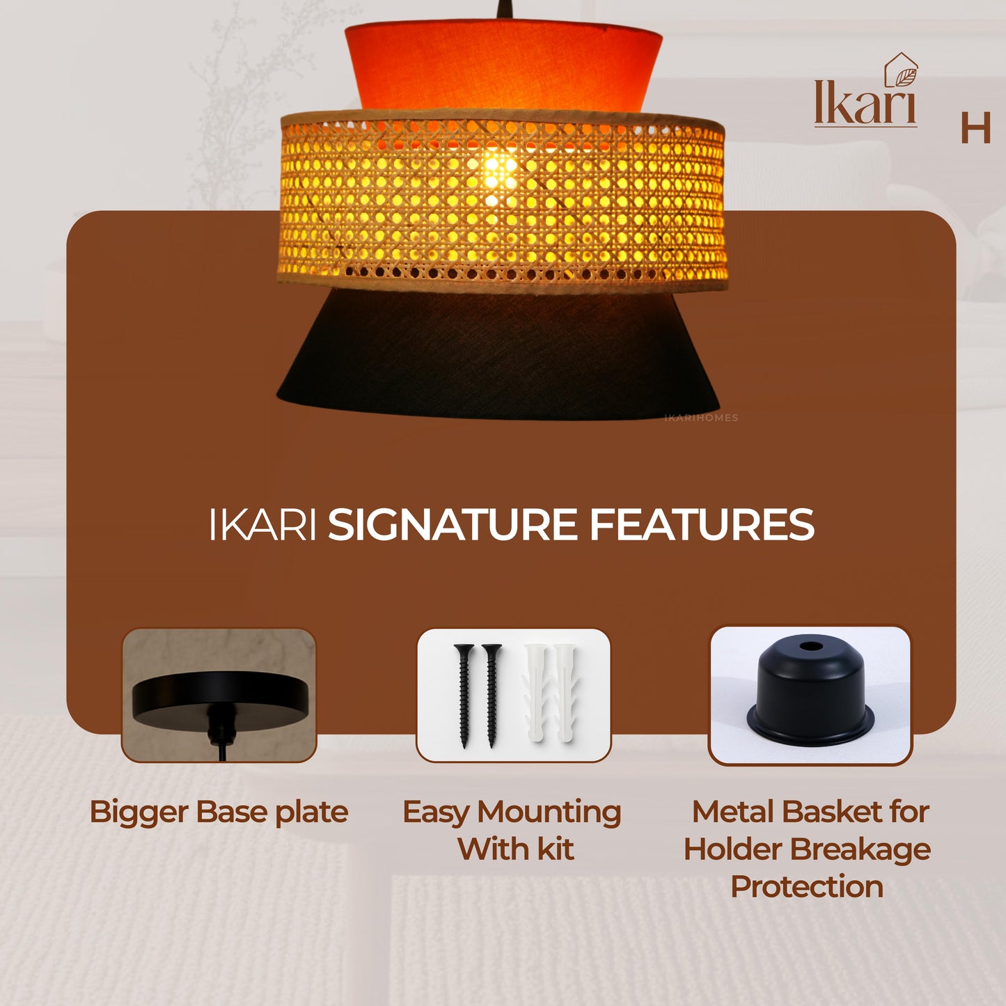 Rattan Pendant Weave Chandelier