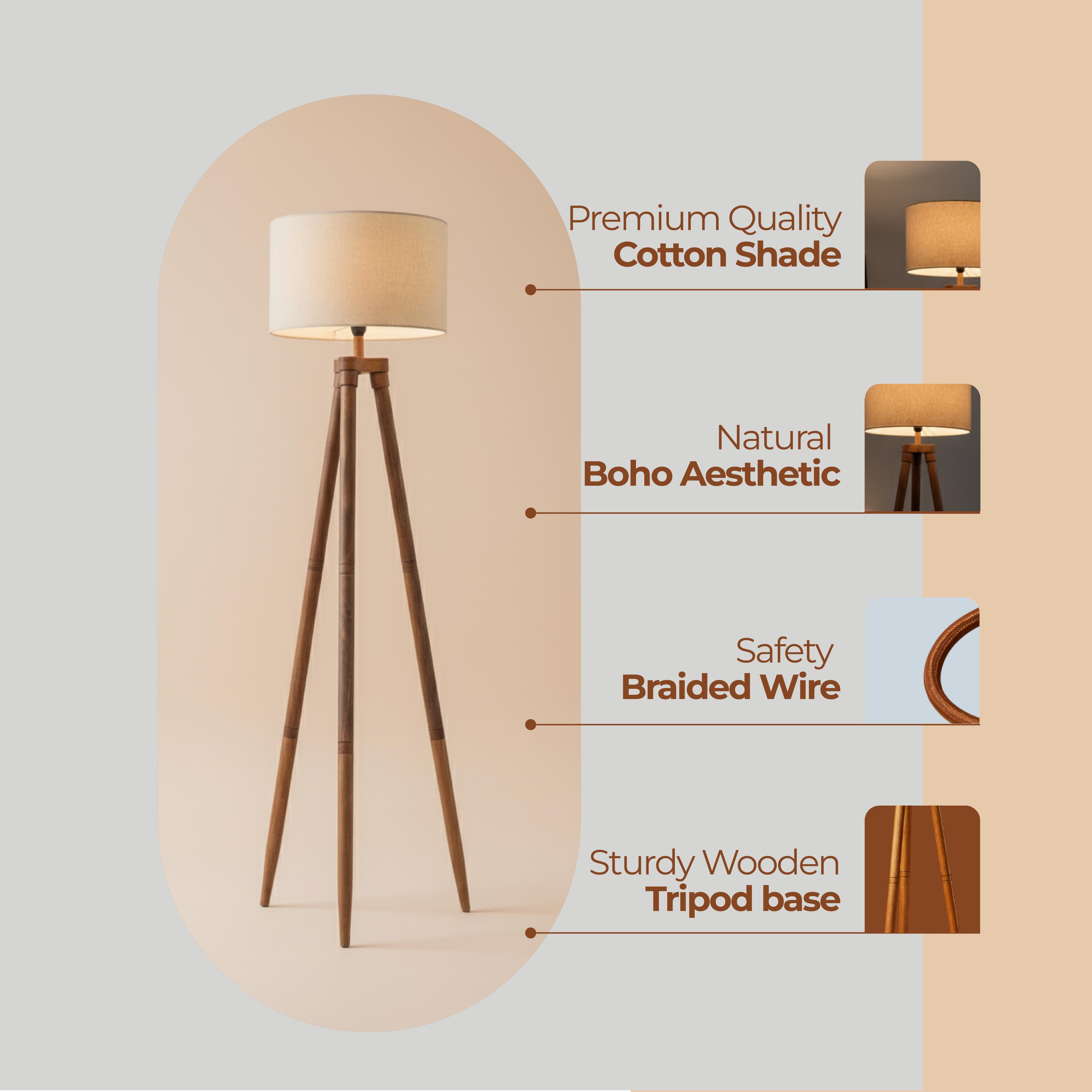 Sunset Drift Tripod Floor Lamp | Ikari Homes