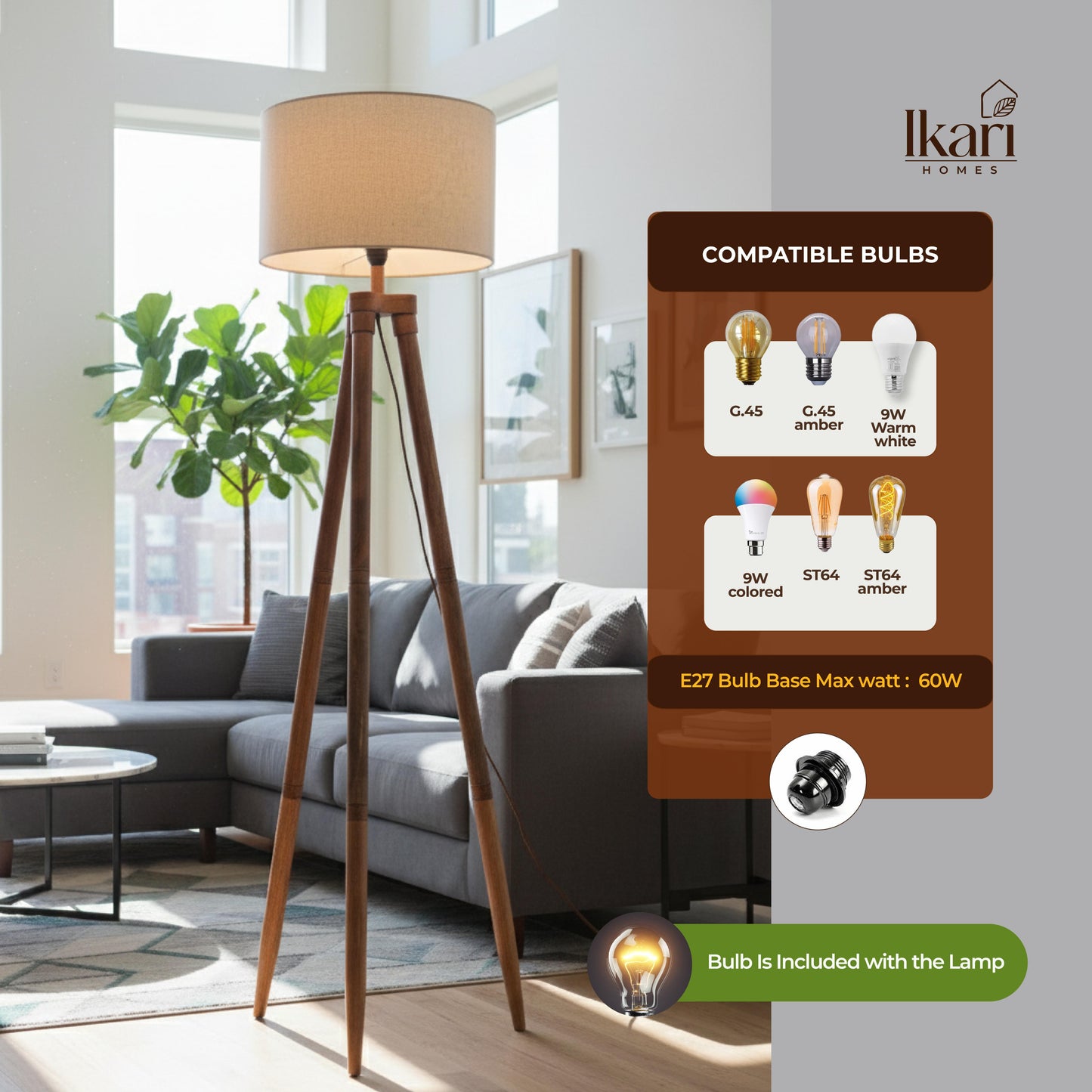 Sunset Drift Tripod Floor Lamp