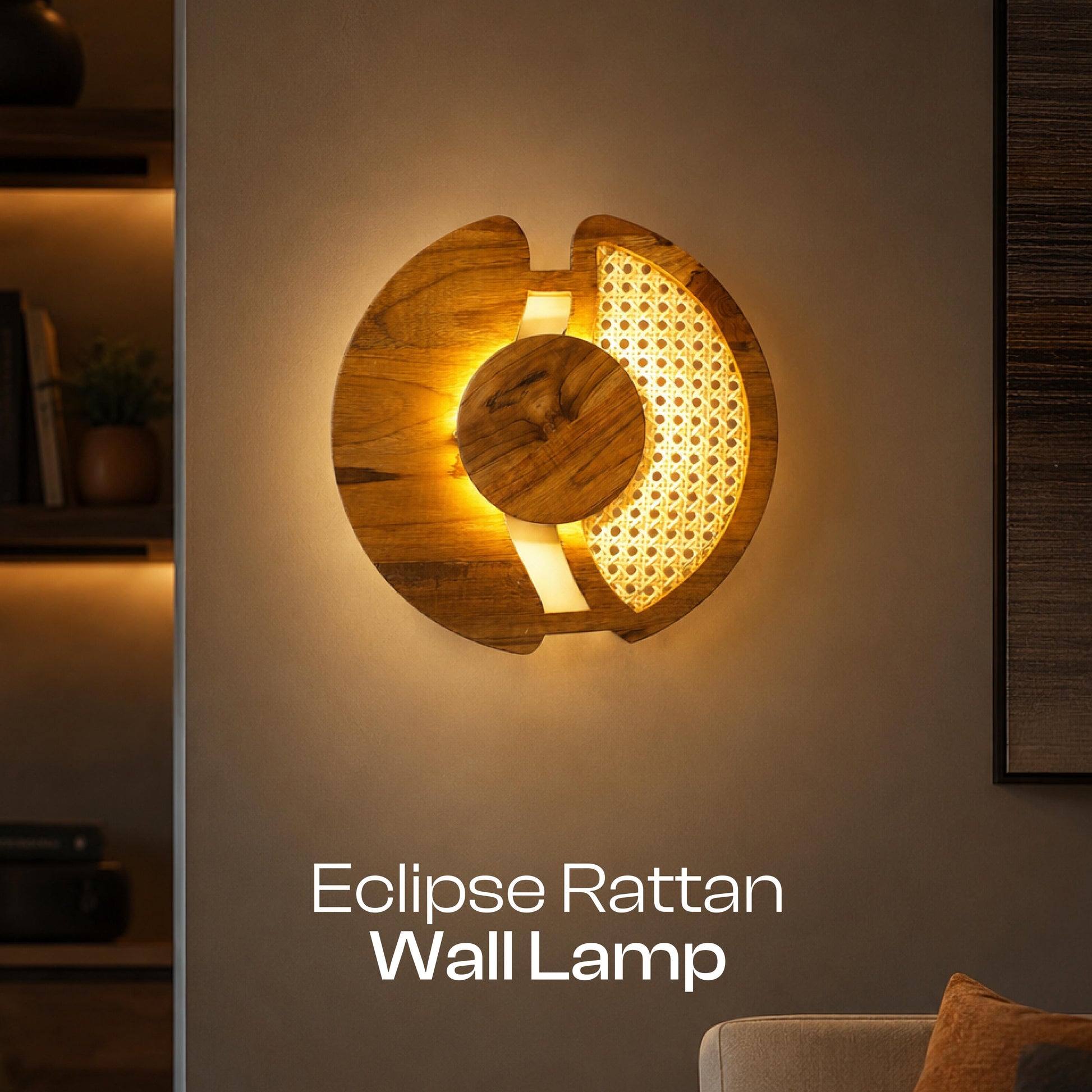 Eclipse Rattan Wall Lamp