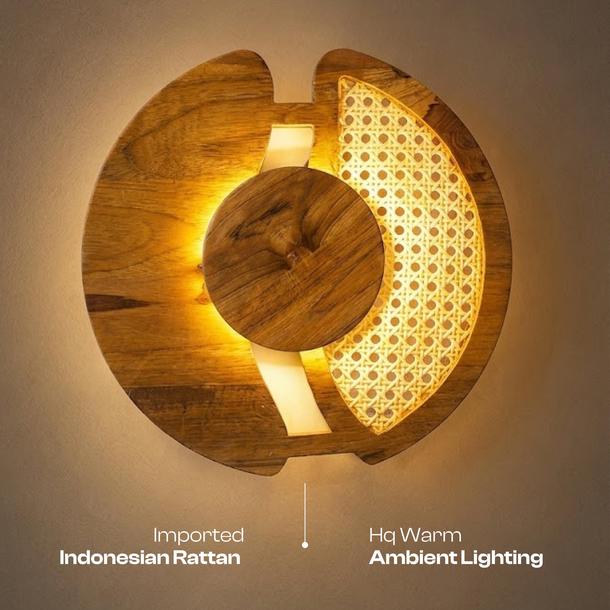 Eclipse Rattan Wall Lamp