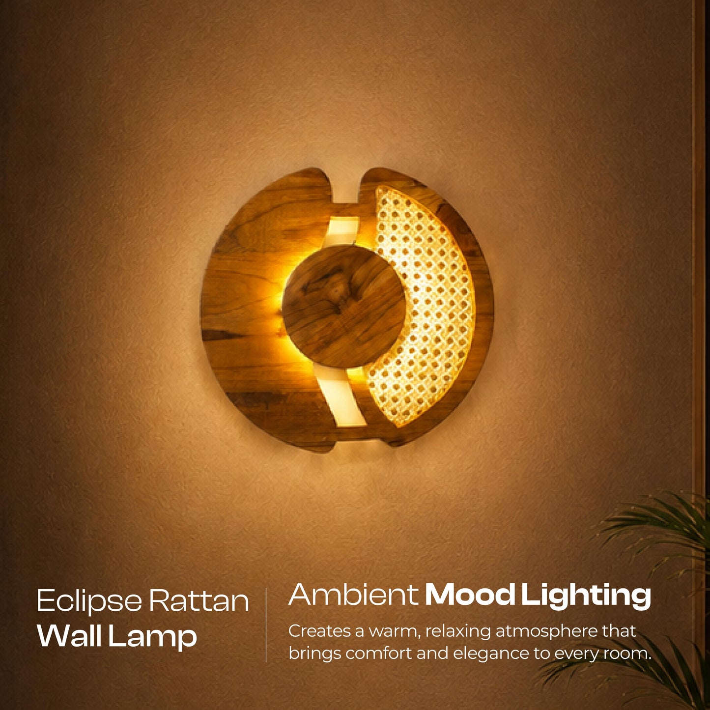 Eclipse Rattan Wall Lamp