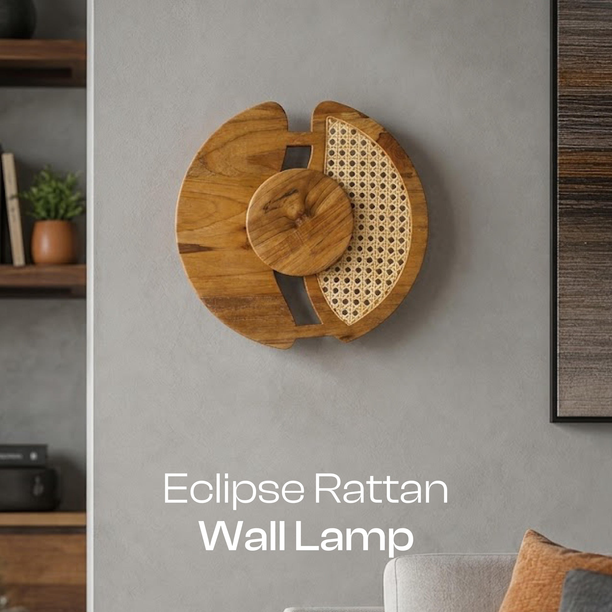 Eclipse Rattan Wall Lamp