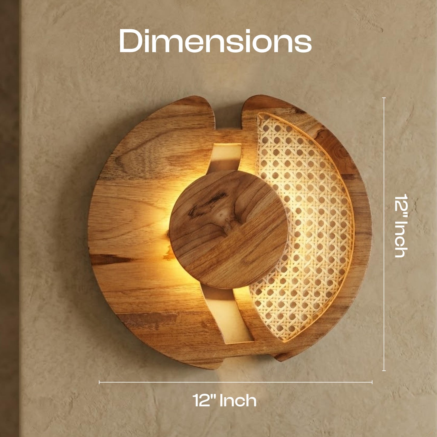 Eclipse Rattan Wall Lamp