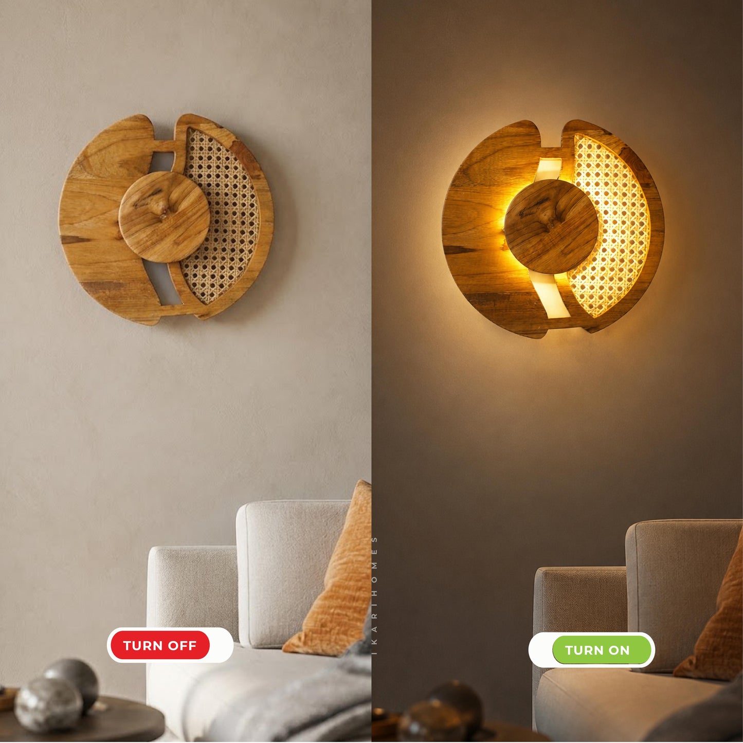 Eclipse Rattan Wall Lamp