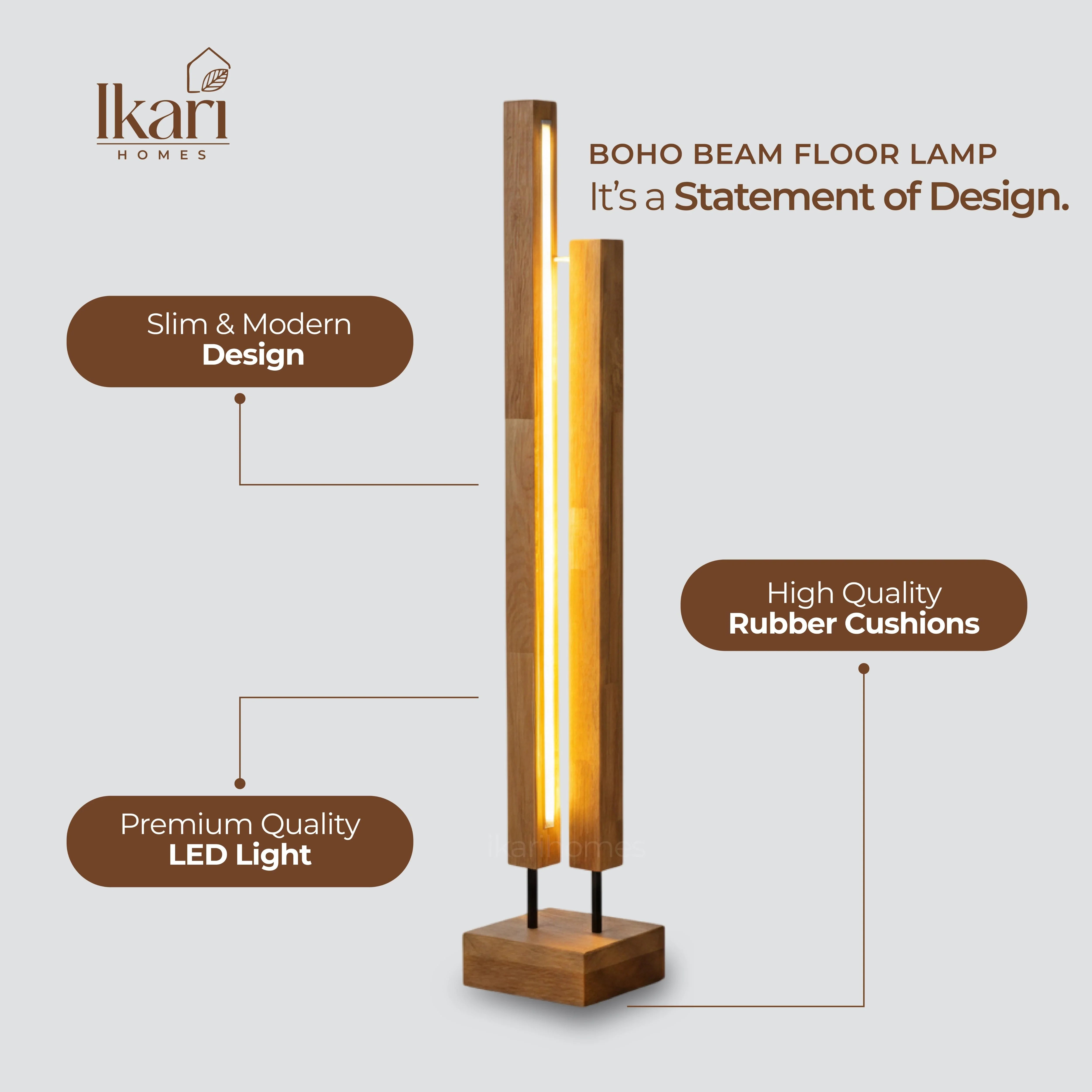 Boho Beam LED Floor Lamp