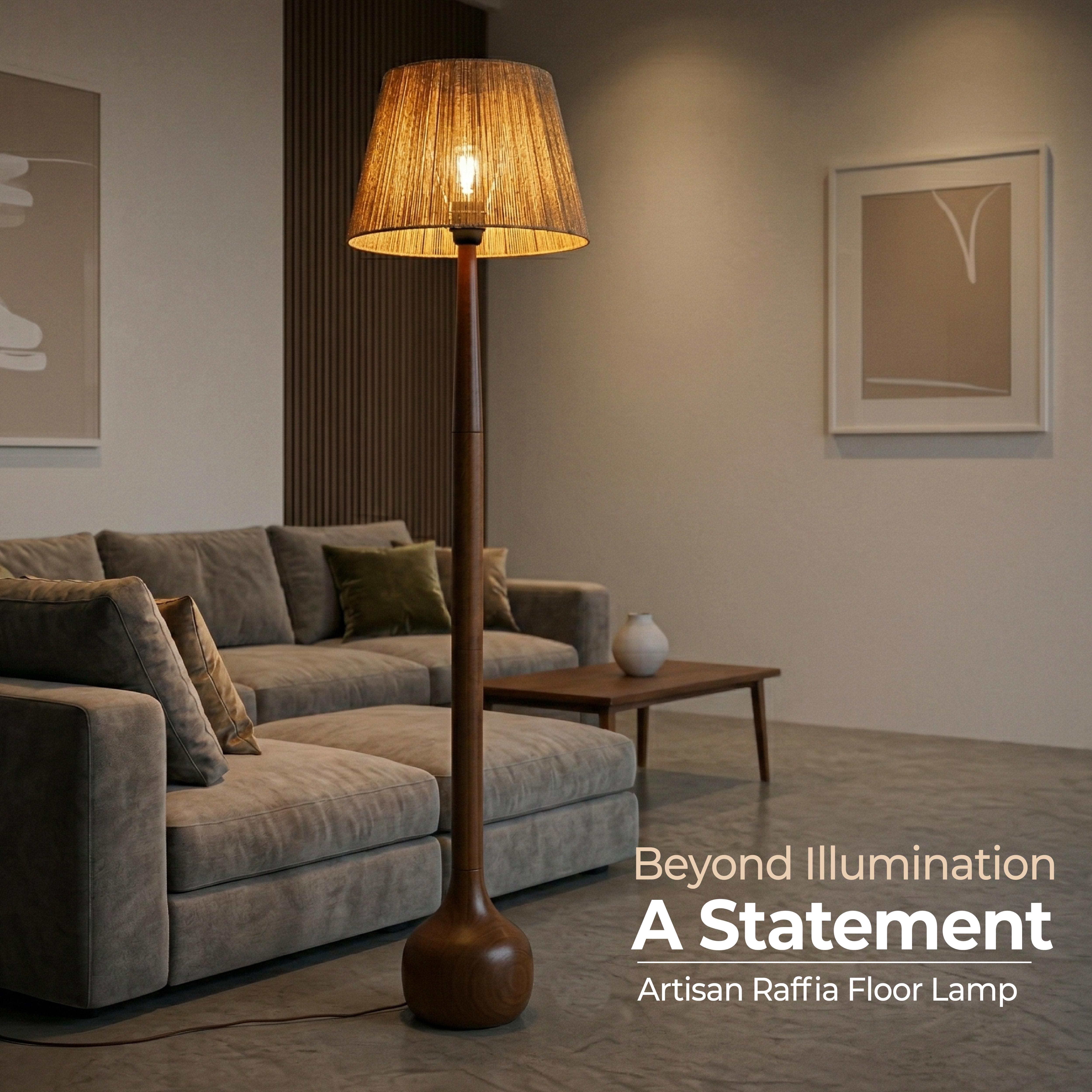 Artisan Raffia Floor Lamp