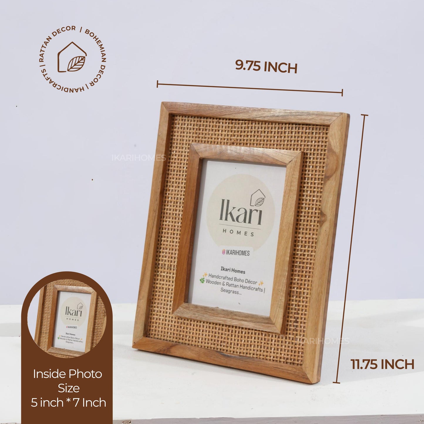 Rattan Mesh Photo Frame