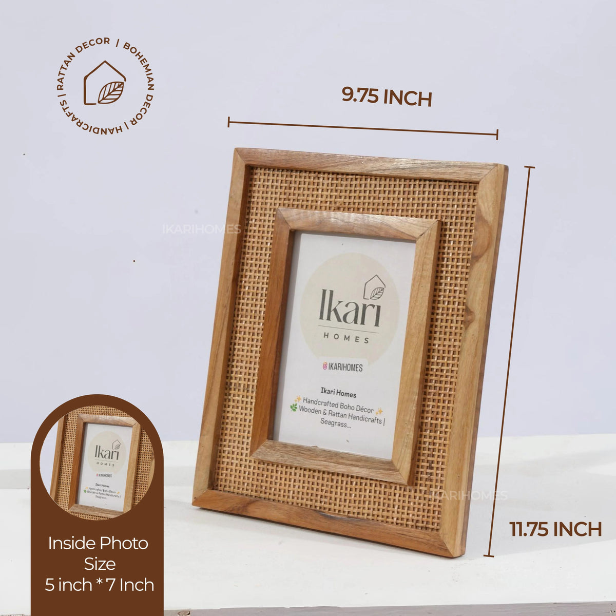 Rattan Mesh Photo Frame
