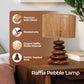 Mist Glow – Raffia Pebble Lamp