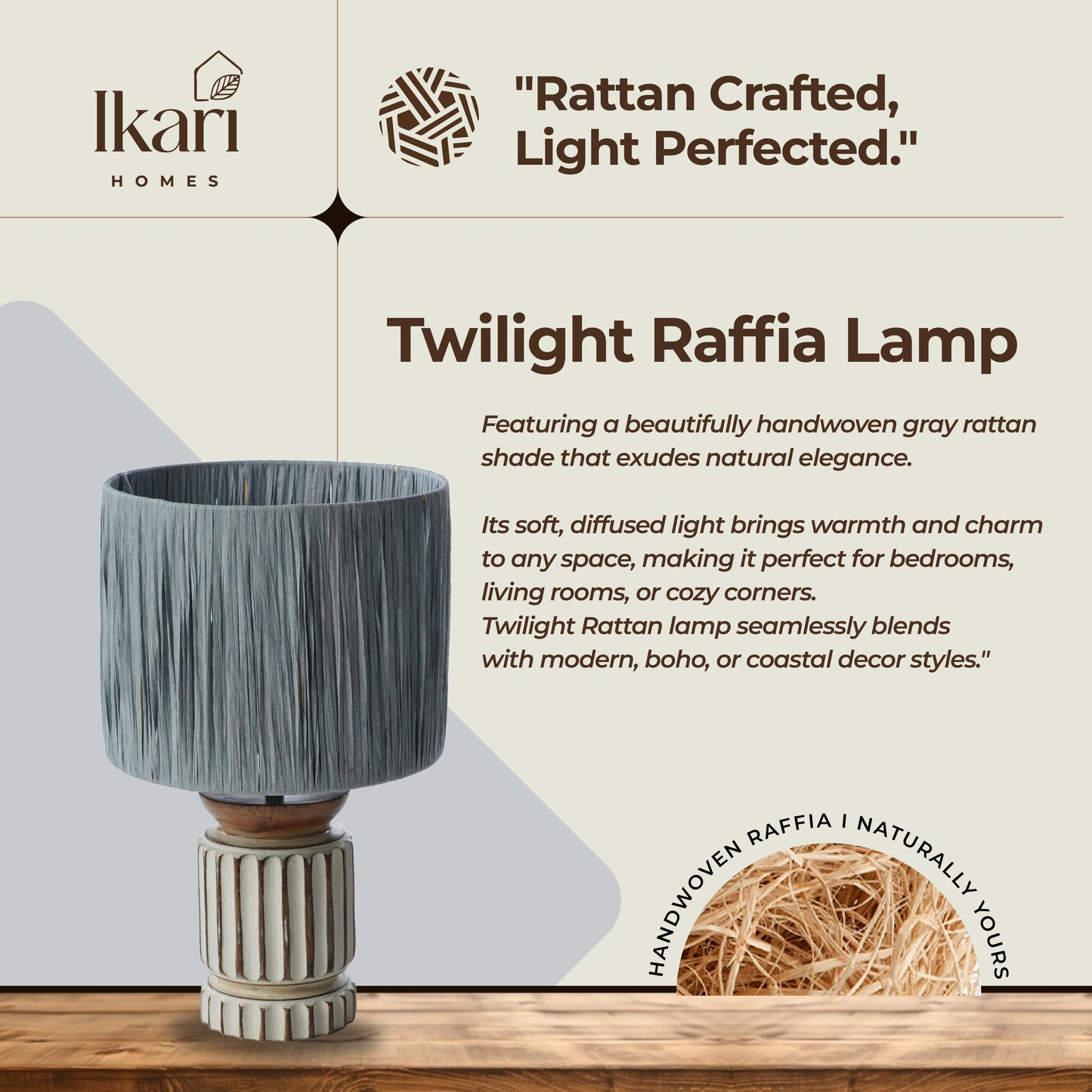 Twilight Raffia Table Lamp
