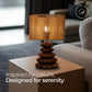 Mist Glow – Raffia Pebble Lamp