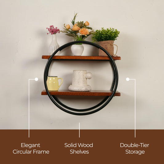 Walnut Aura Display Wall Rack