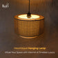 Hexa Duo Rattan Hanging Lamp  (Big Size - 14 Inch)