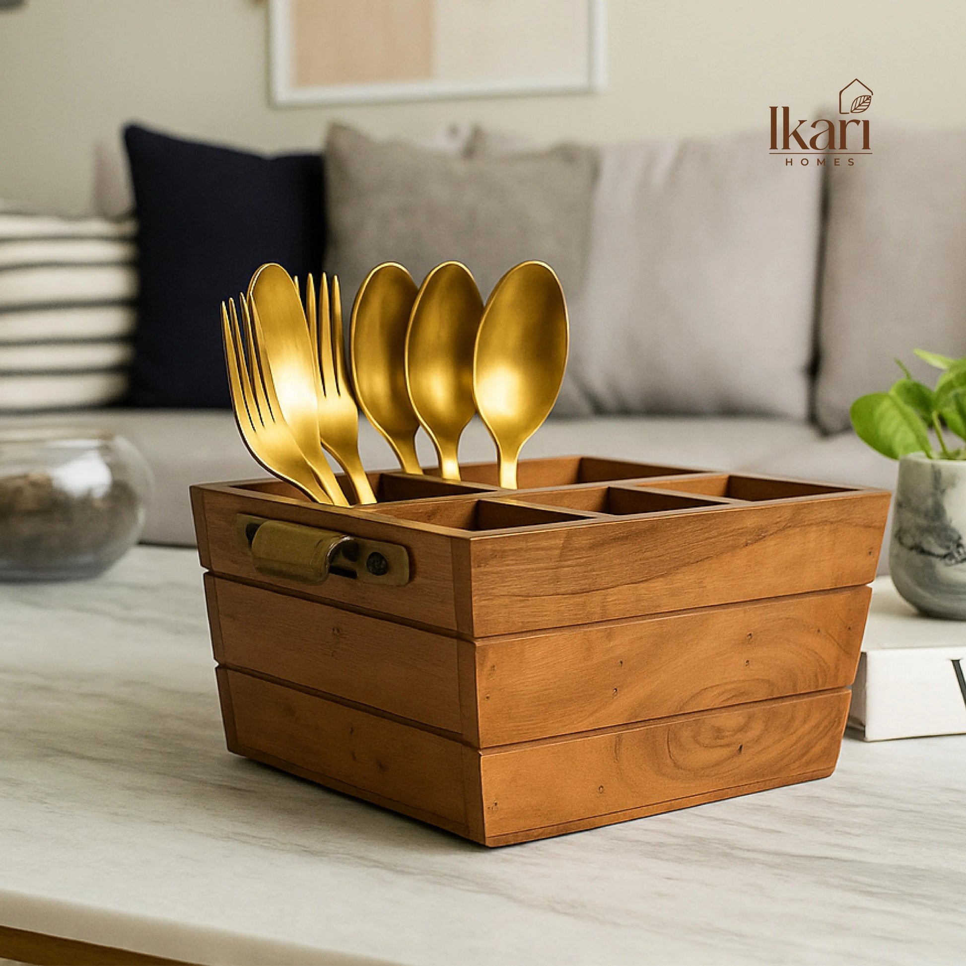 Bring Timeless Elegance to Your Dining and Home Organization,Crafted with exquisite detail, the Woodura Caddy 5 from Ikari Homes.