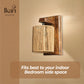 Rustic Wooden Wall Lamp – Rustic Charm, Versatile Glow