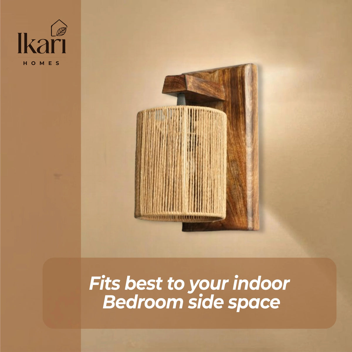 Rustic Wooden Wall Lamp – Rustic Charm, Versatile Glow
