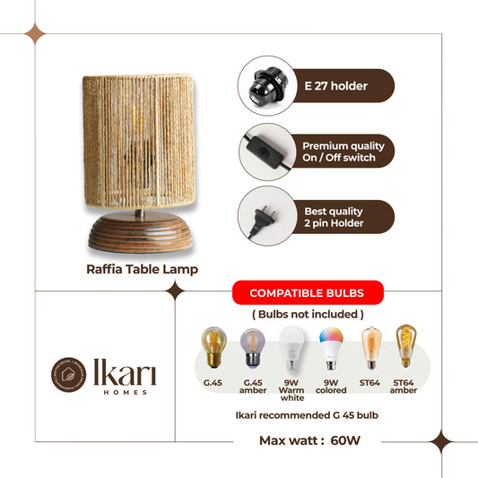 Twisted Raffia Loom Lamp