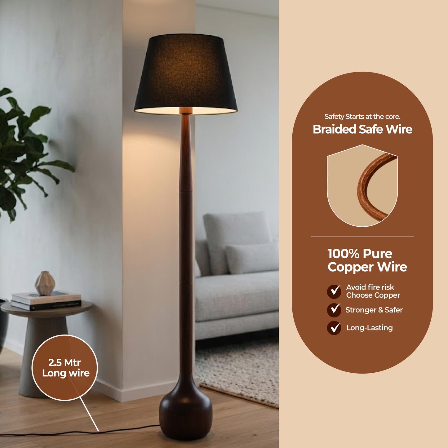 Dark Aura Artisan Floor Lamp