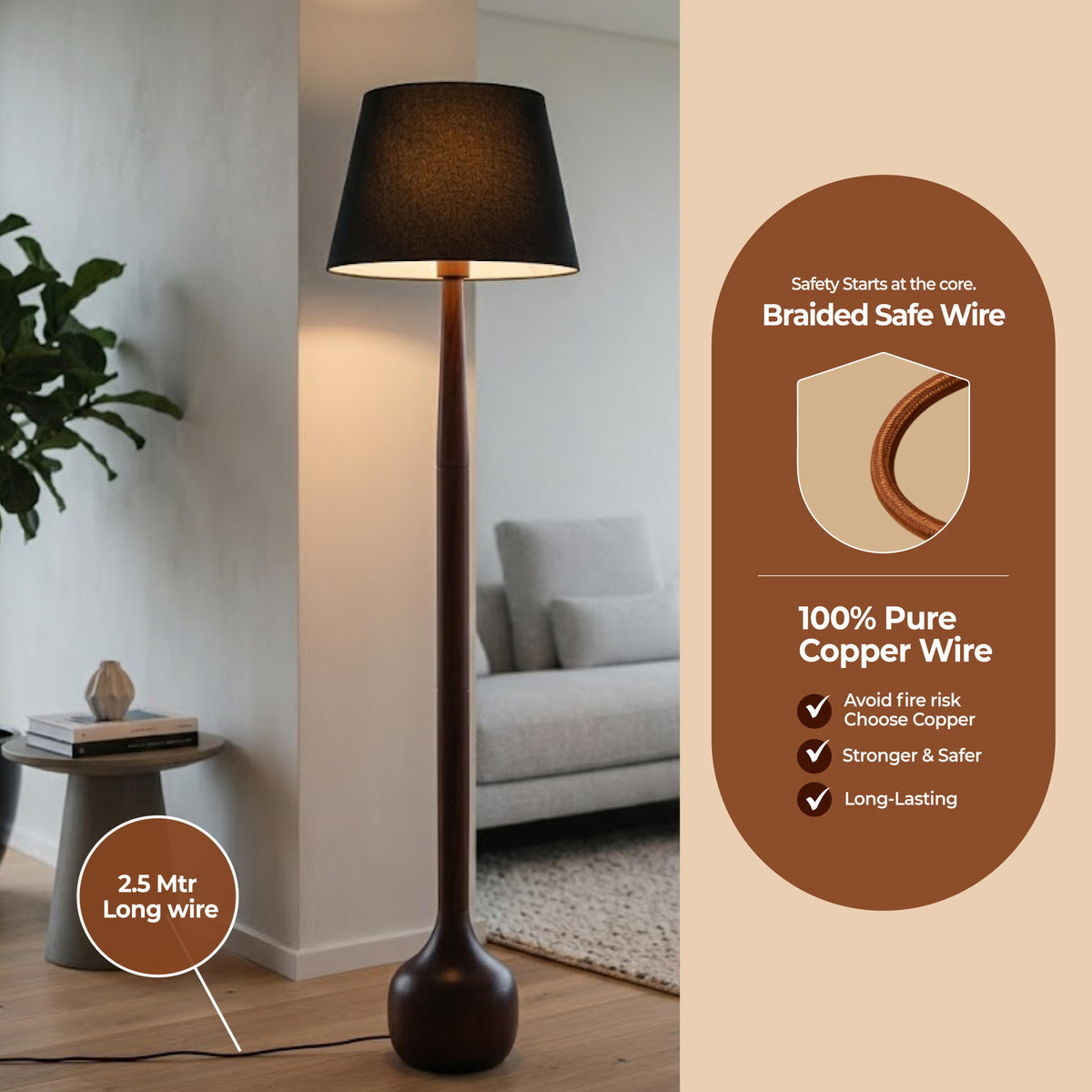 Dark Aura Artisan Floor Lamp