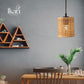 Rattan Crown Hanging Lamp – Woven Elegance
