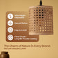 Rattan Crown Hanging Lamp – Woven Elegance
