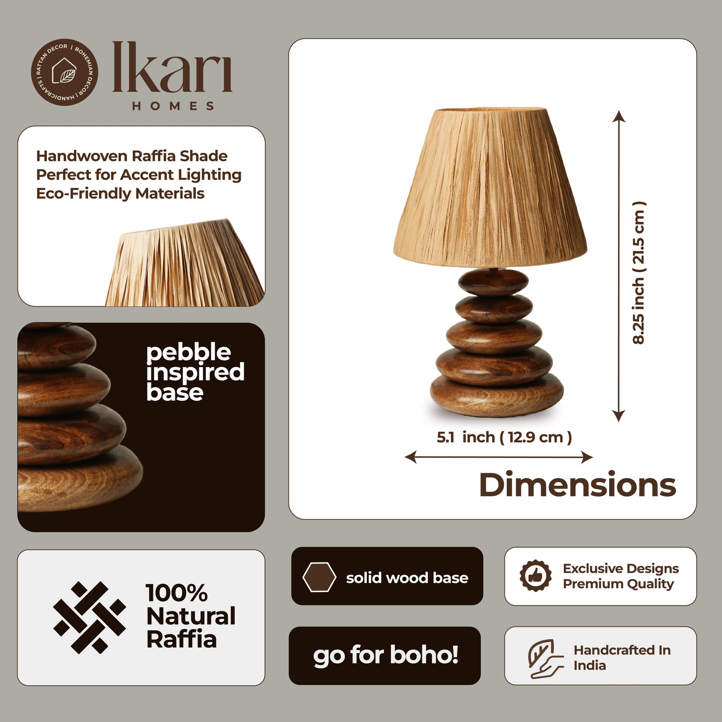 Aura Glow – Rattan Pebble Lamp