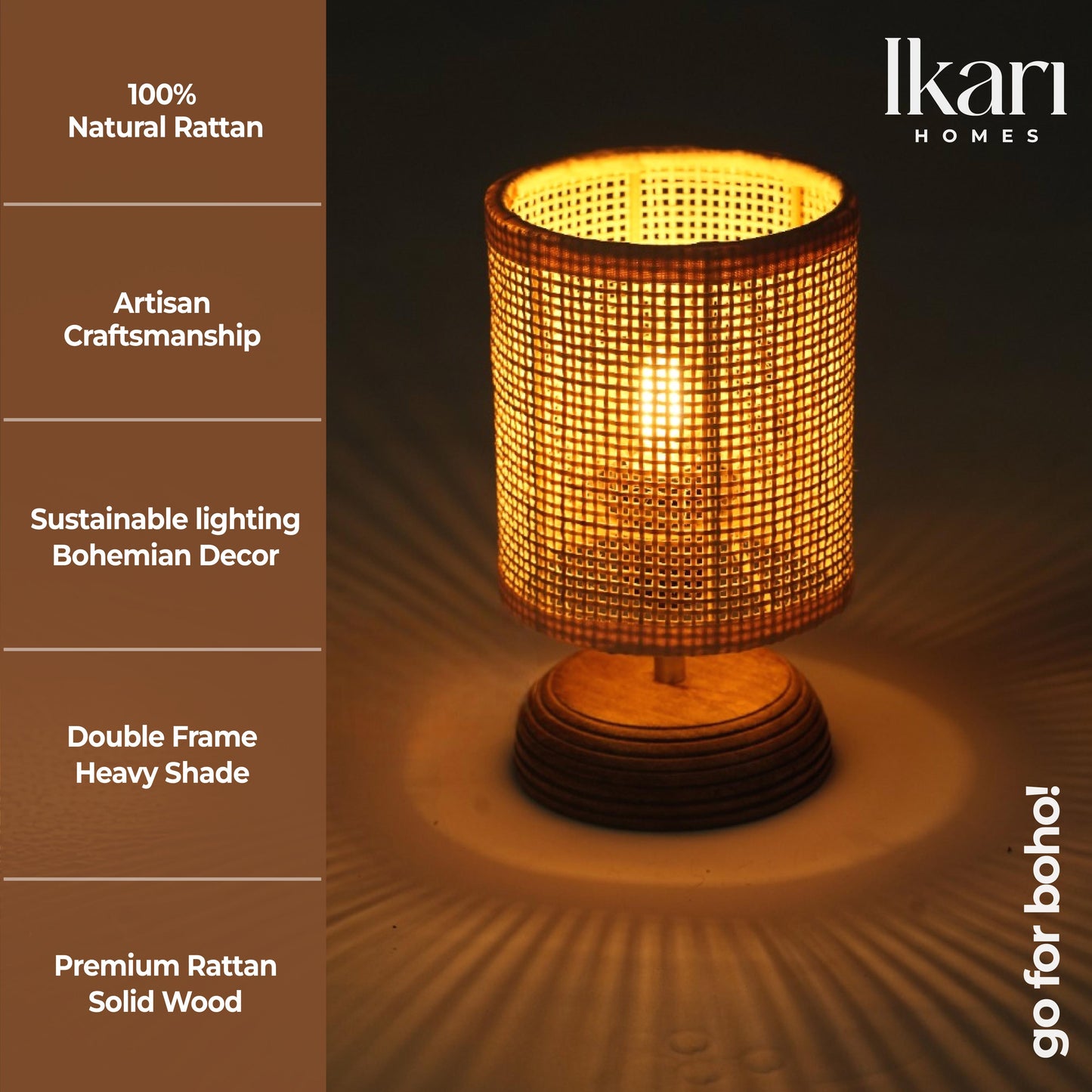 Rattan Mesh Loom Lamp