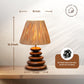 Aura Glow – Rattan Pebble Lamp