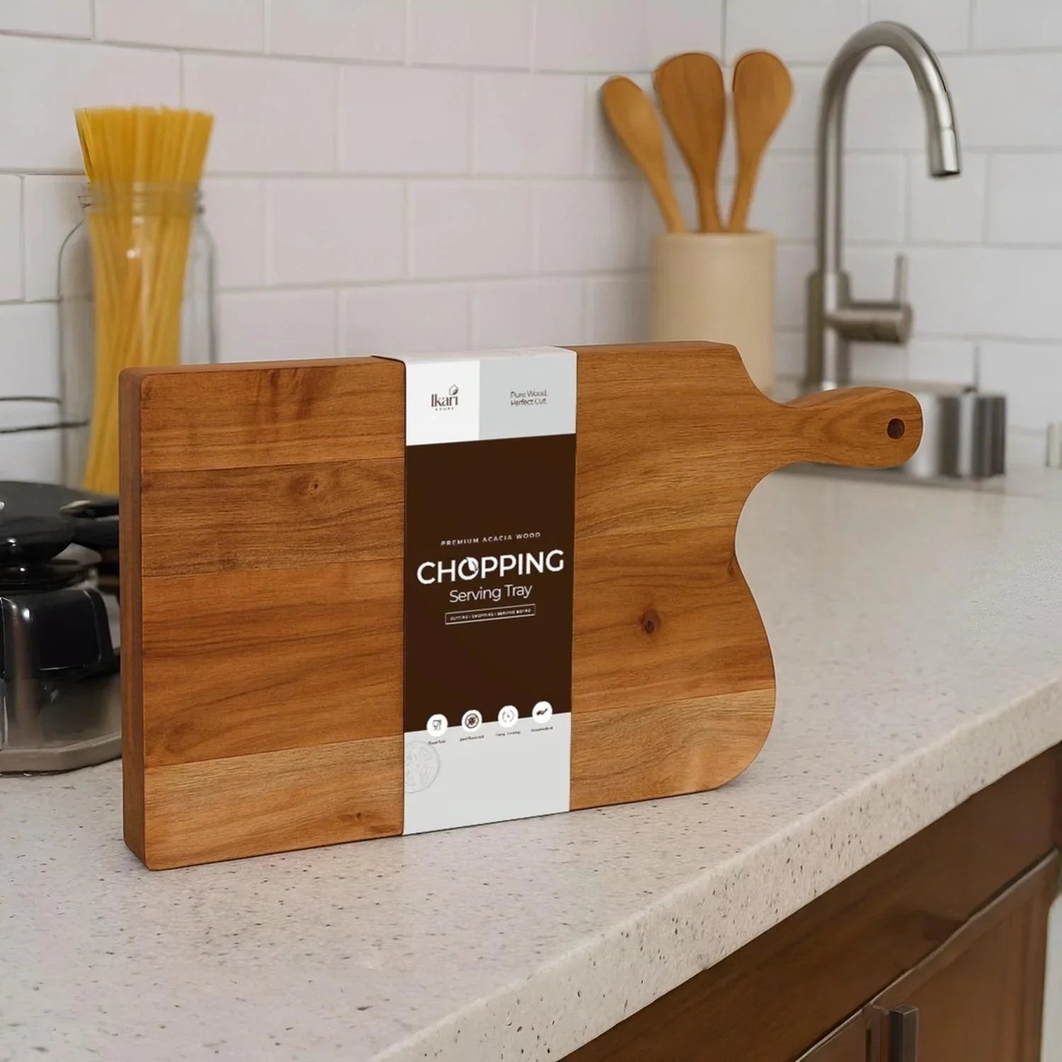 Chop Force Heavy Chopping Board - Washable with Acacia Wood