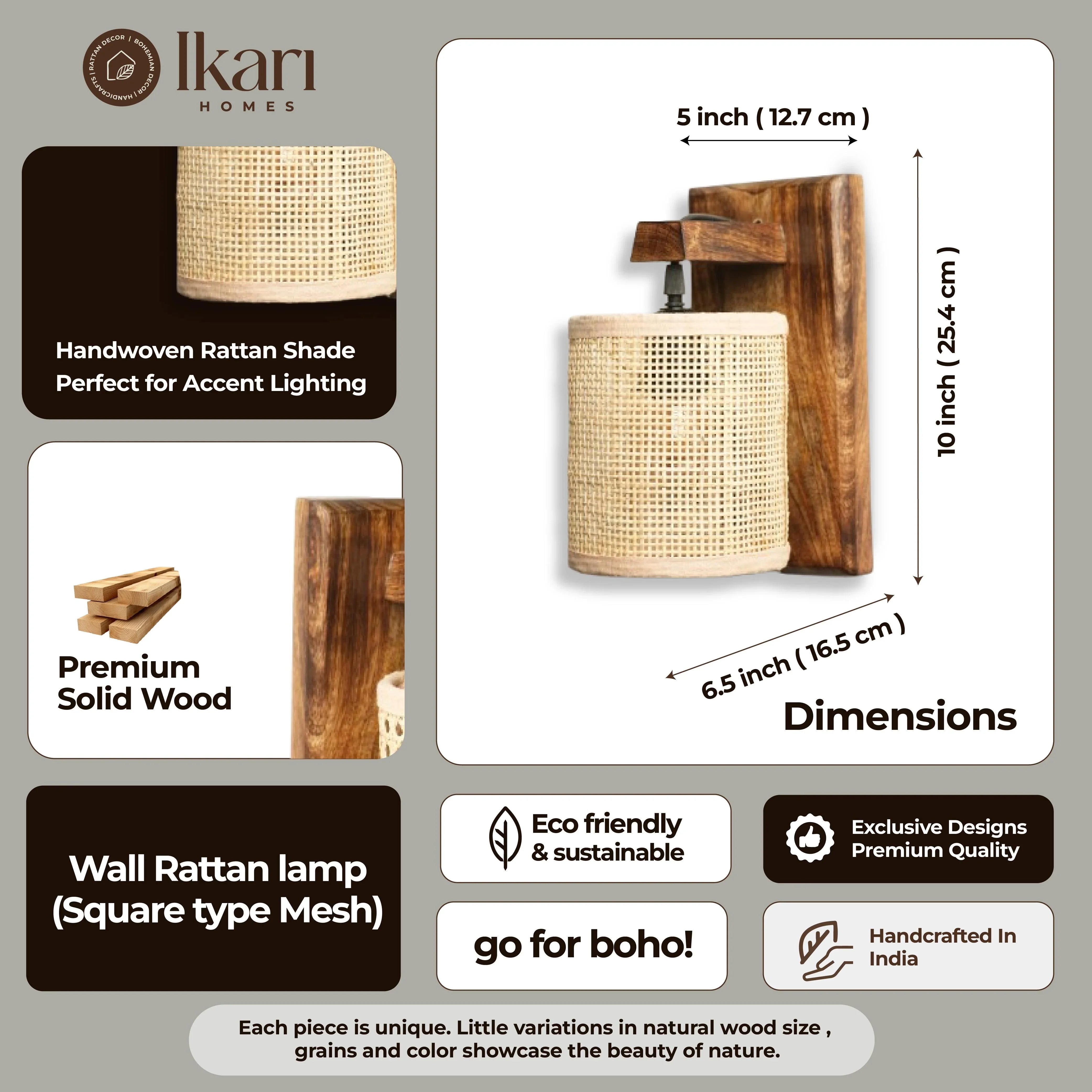 Vintage Raffia Wall Lamp – Minimalist Design, Natural Warmth