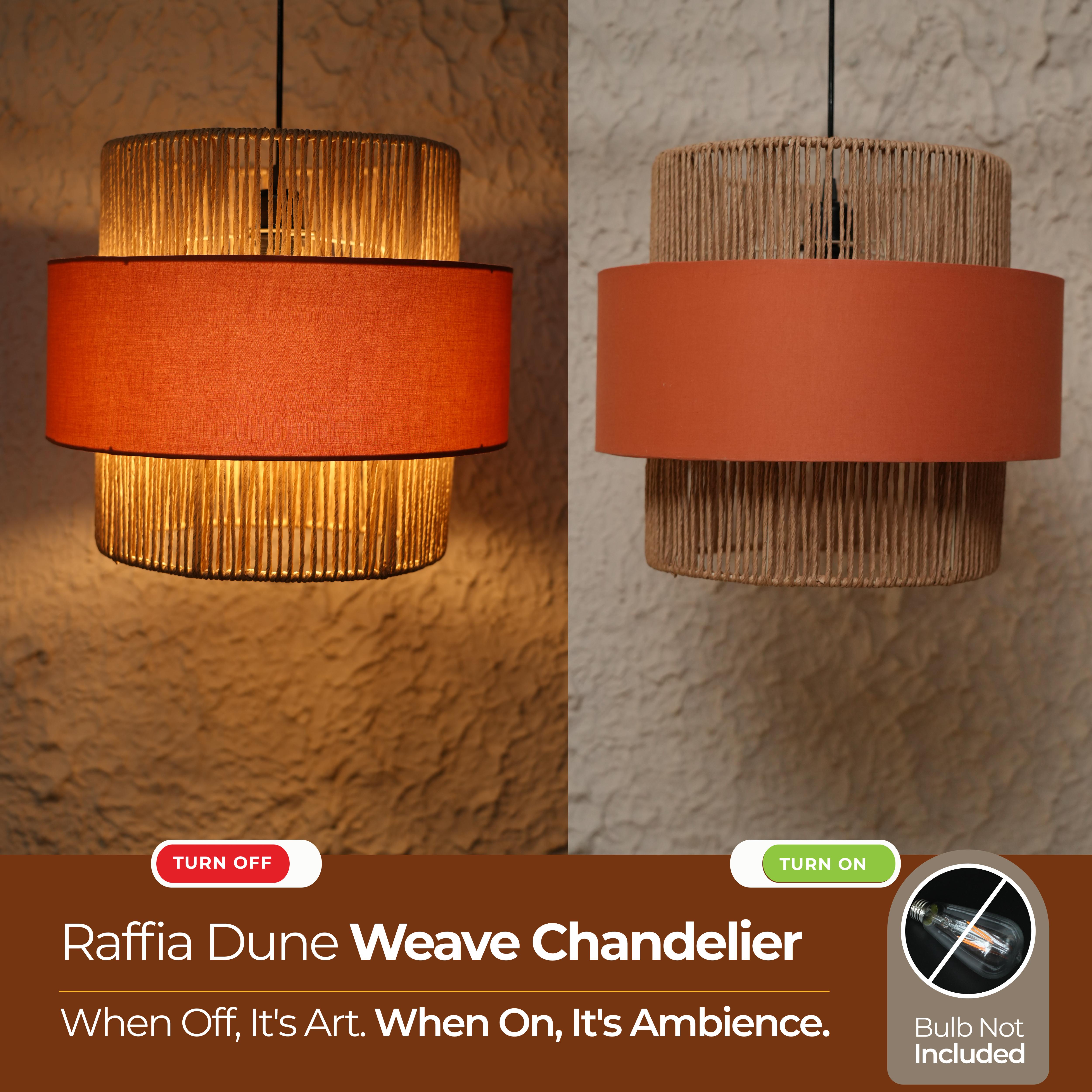 Raffia Dune Weave Chandelier