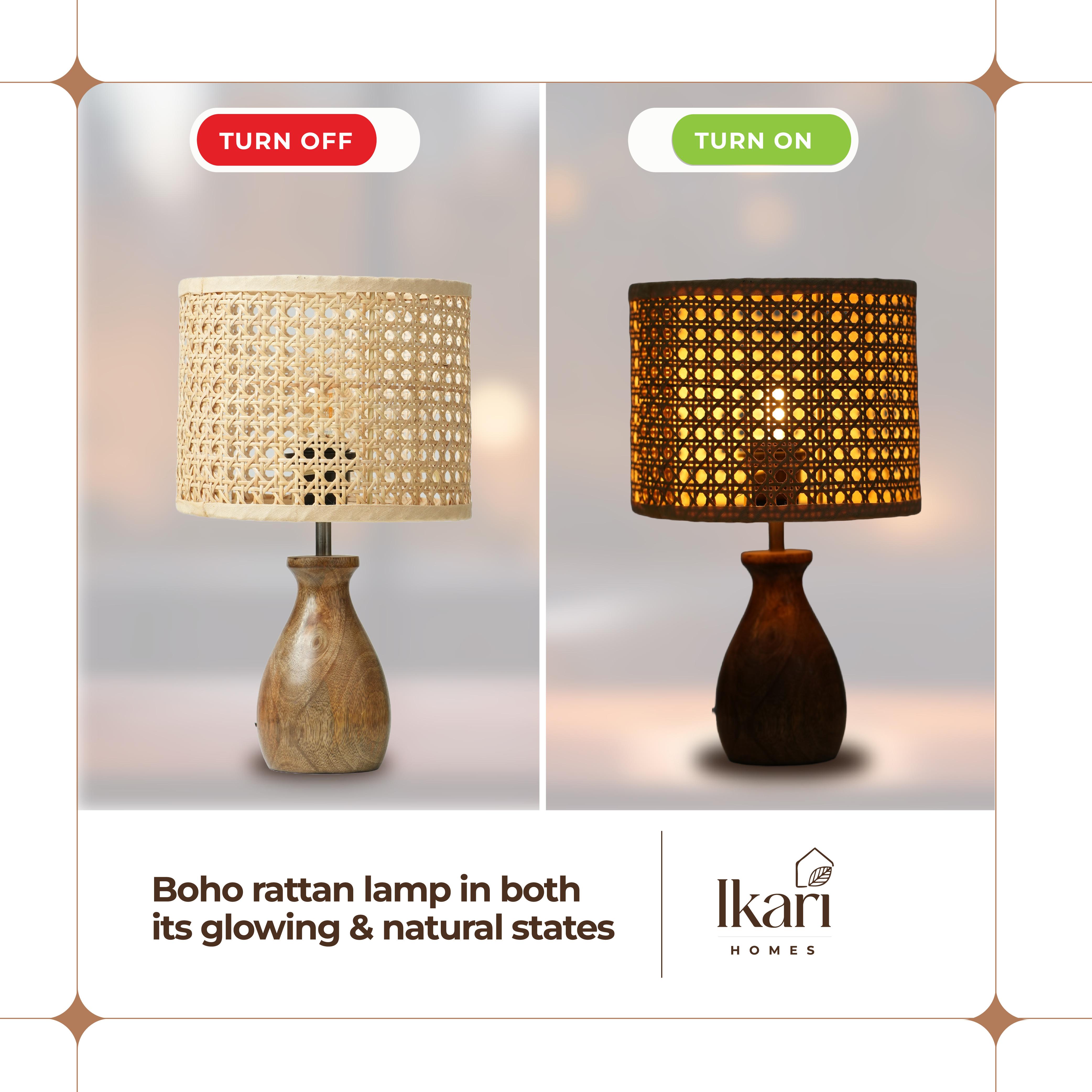 Boho Rattan Lamp